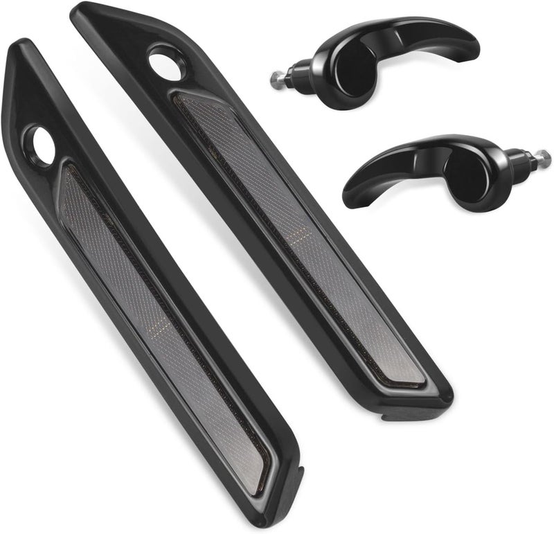SWESGI Saddle Bag Latch Cover Lid Hinge Latch Covers and Saddlebag Lid Lifters Lever Latch Kit Fit for Harley Touring Street Glide Electra Glide 2014-2024(Lever B+Reflectors B) - Image 4